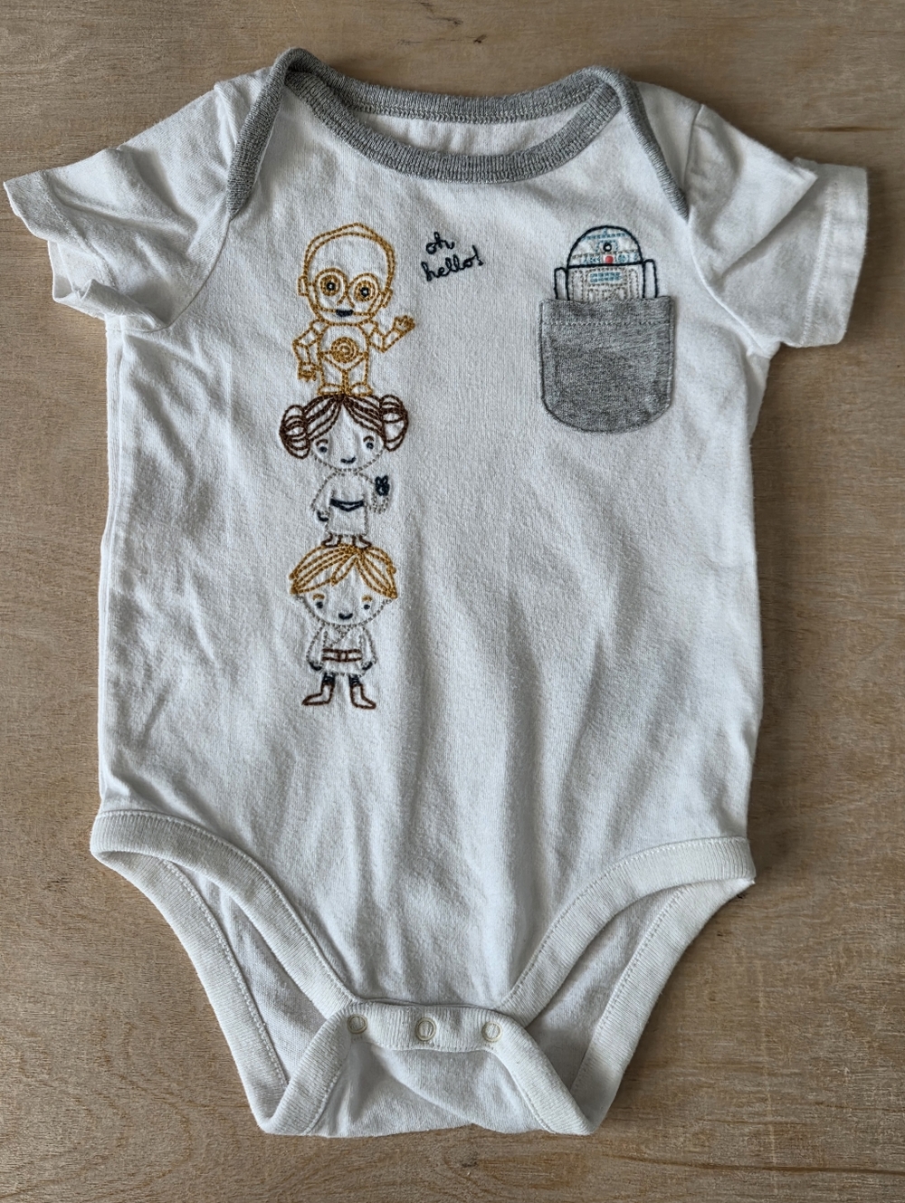 Baby Gap Star Wars Embroidered Onesie Droids